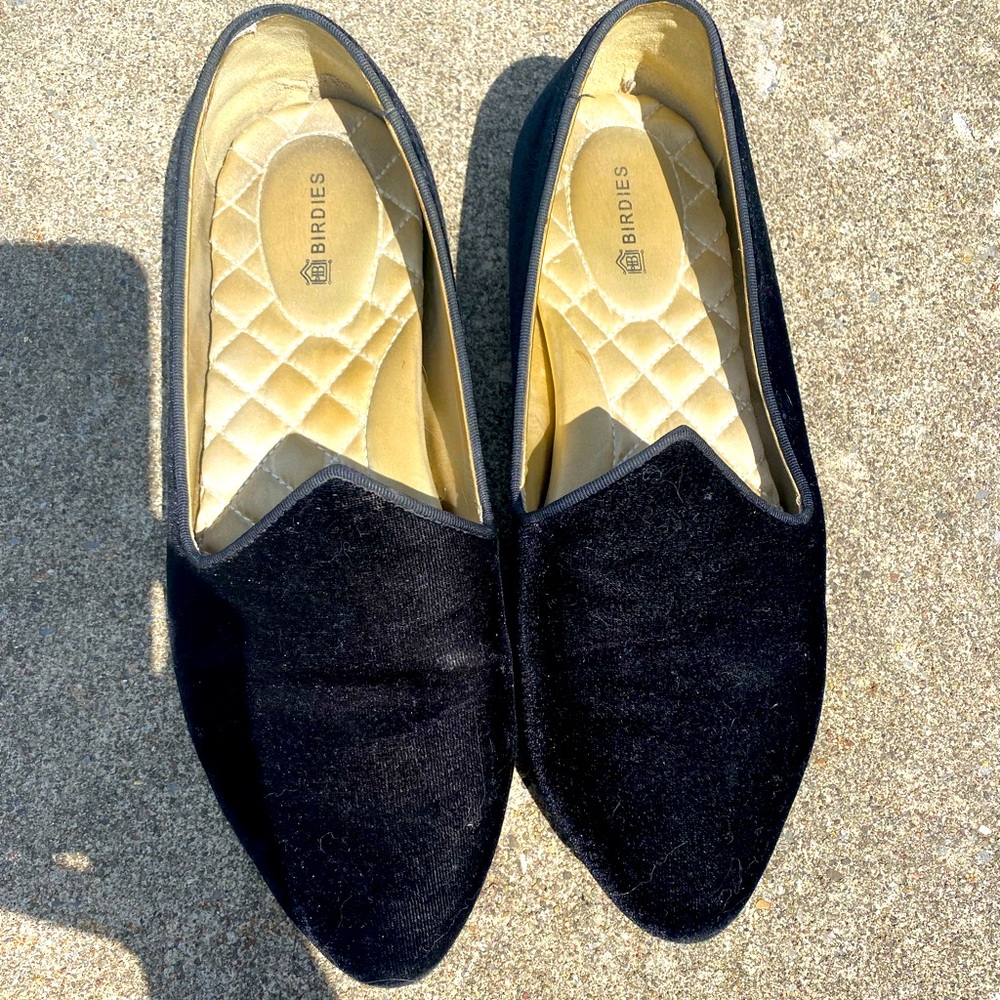 Birdies ‘The Heron’ in black suede, size 6.5